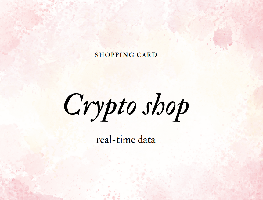 Crypto shopping card